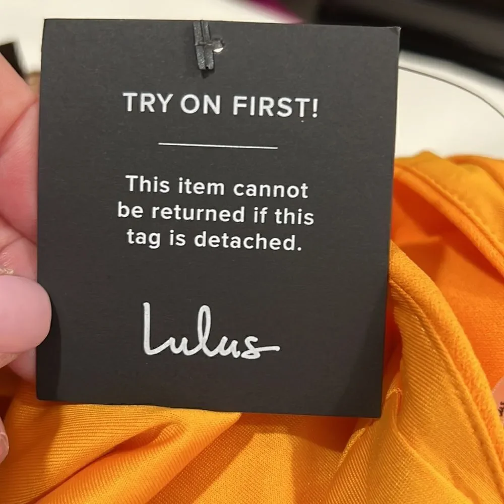 Lulu’s Orange mini dress size XS NWT